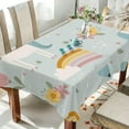 thumbnail image 4 of Unicorn Flower Pattern Rectangle Tablecloth, Dust Proof Anti Wrinkle Wipeable Table Cloth Tabletop foration of Dinner Kitchen Wedding Holiday Party 54"x72" Decor Gift, 4 of 7