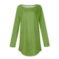 thumbnail image 4 of Njoeus Workout Tops for Women, Tunic Shirts for Women Womens Long Sleeve Tops Round Neck Shirts Women Basic Tee Shirt Loose Tunic Tops Dressy Blouses S-3XL, 4 of 5