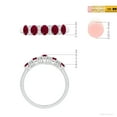 thumbnail image 5 of Angara Natural 1 ct Ruby and Diamond Wedding Ring in 14K White Gold for Women – July Birthstone Jewelry | Oval Ruby Wedding Band (Ring Size - 9), 5 of 9