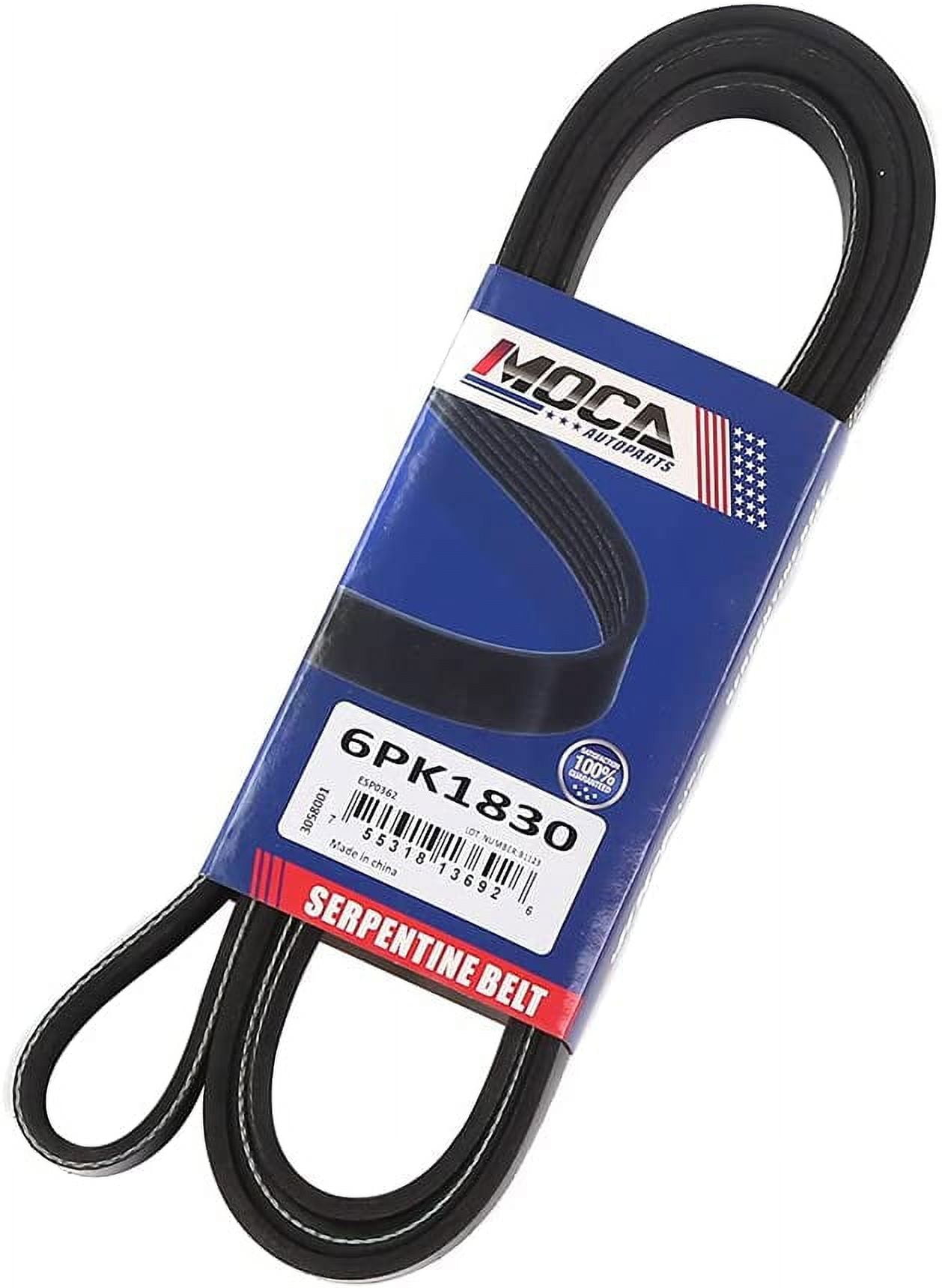 MOCA AUTOPARTS 6PK1580 Serpentine Belt for 00-98 Ford Contour V6 2.5L & 97-96 Ford Contour V6 2.5L & 00-99 Mercury Cougar V6 2.5L & 00-98 Mercury MOCA AUTOPARTS 6PK1580 Serpentine Belt for 00-98 Ford Contour V6 2.5L & 97-96 Ford Contour V6 2.5L & 00-99 Mercury Cougar V6 2.5L & 00-98 Mercury