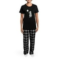 thumbnail image 4 of CafePress - Volleyball Snowman Women's Dark Pajamas - Women's Short Sleeve Print T-Shirt and Pants Dark Cotton Pajama Set, 4 of 7