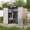 Brown, variant on Clouddwell 6 ft. x 4 ft. Outdoor Storage Shed, Metal Garden Shed with Lockable Doors & Sloped Roof for Backyard, Patio, Poolside