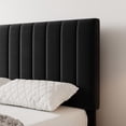 thumbnail image 5 of Einfach Full Bed Frame with Adjustable Upholstered Velvet Headboard and 4 Storage Drawers, No Box Spring Required, Black, 5 of 12