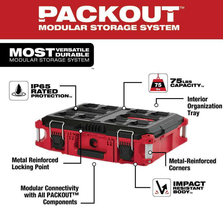 Milwaukee 48-22-8424 PACKOUT 22 in. Tool Box with 75 lbs. Weight Capacity 