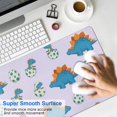 thumbnail image 4 of Long Mouse Pads for Desk,Lavender Dinosaurs Hatching Eggs Desk Mats on Top Of Desks, Desk Mouse Pad Extra Large with 3mm Non-Slip Base and Stitched Edge for Gaming,Office,Work,Home 31.5"x11.8", 4 of 6