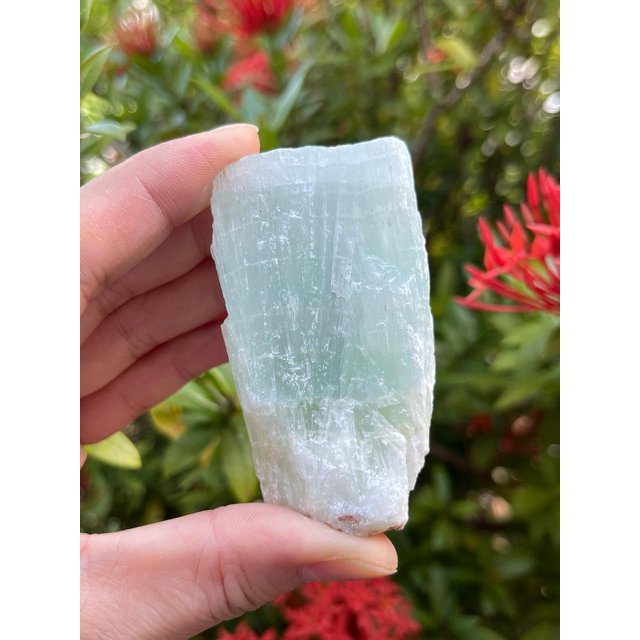 GAF TREASURES Large Pistachio Calcite Rough Natural Stone, Raw Calcite Rock (Pistachio Calcite, 1 Piece)
