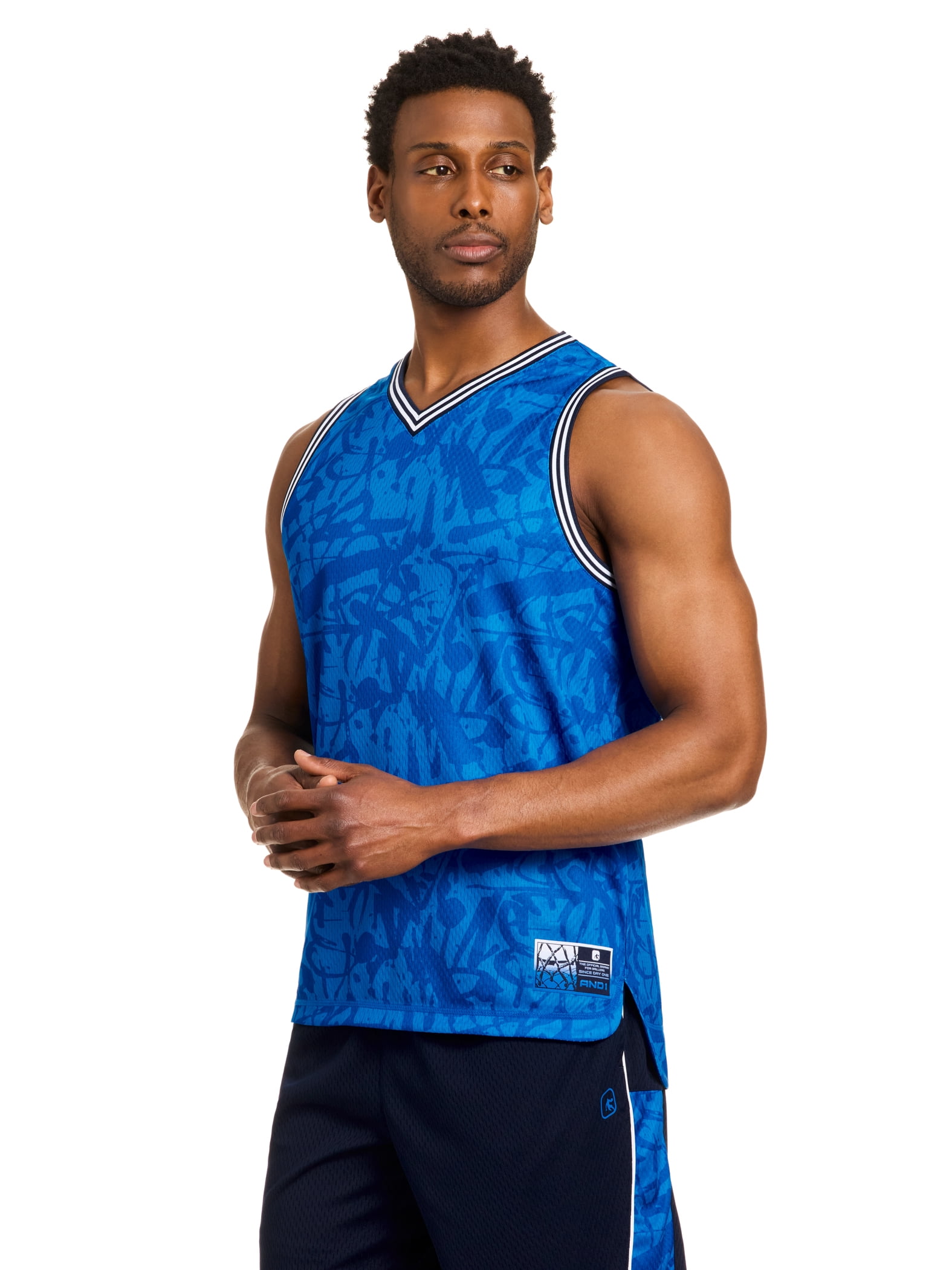 AND1 Men's and Big Men's Unbeatable Basketball Tank, up to Size 5XL