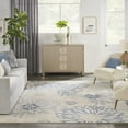 thumbnail image 3 of Nourison Passion Floral Ivory Grey Blue 8' x 10' Area Rug, (8x10), 3 of 10