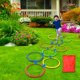 thumbnail image 1 of 10 piezas de aros de rayuela, juego de lanzamiento de pufs divertido para niños y niñas, entrenamiento de agilidad creativo, juego de salto de aros de 28 centímetros, 1 of 8
