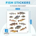 thumbnail image 4 of Fish Stickers for Kids Sticker Pack - 2 Sheets Fish Stickers for Crafts Small Stickers Reusable Sticker Books for Kids 2-4 Cute Stickers Aesthetic - Scrapbooking Stickers Waterproof Stickers Pack, 4 of 10