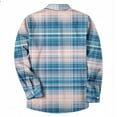 thumbnail image 3 of dazeni Boys Casual Dress Shirts Fashion Twill Plaid Buttoin Down Shirts Lightweight Loose Casual Lapel Long Sleeve Blouse Fall Winter Clothes for Kids Blue, 3 of 3