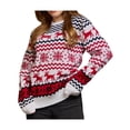 thumbnail image 1 of Suéter Navideño Informal para Parejas, Jersey de Punto con Cuello Redondo y Mangas Raglán, Blusas Cómodas y Cálidas para Otoño. (Mujeres) S, 1 of 5