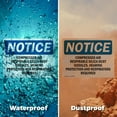 thumbnail image 6 of (2 Pack) Compressed Air Respirable Silica Dust Goggles OSHA Notice Sign 14 Inch X 10 Inch Plastic Sign, Weather Resistant, UV Protected for Workplace, Business, and Construction Site,, 6 of 8