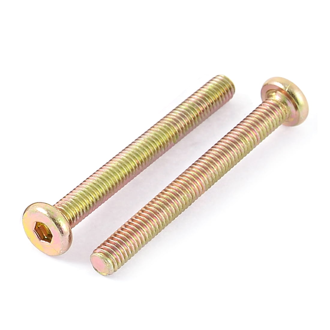 Uxcell M6 x 55mm Male Thread Hex Socket Head Cap Screw Bolt Bronze