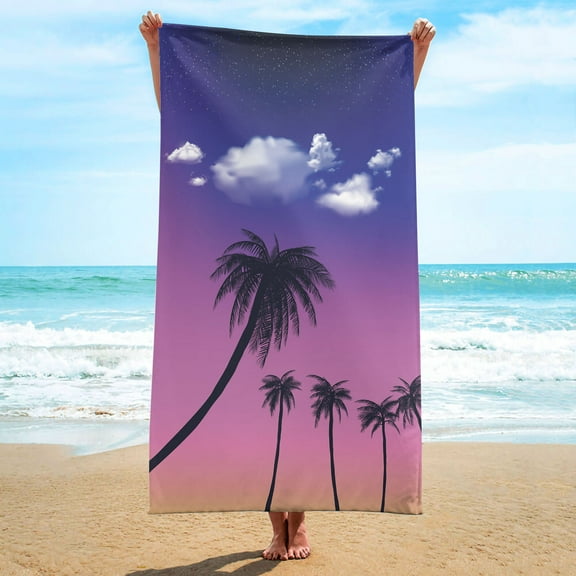 Clearance Under $5!Yyuenw Lightweight Thin Beach Towel Oversized 71"x30" Big Extra Large Microfiber Sand Free Towels for Adult Quick Dry Travel Camping Beach Accessories Vacation Essential Gift