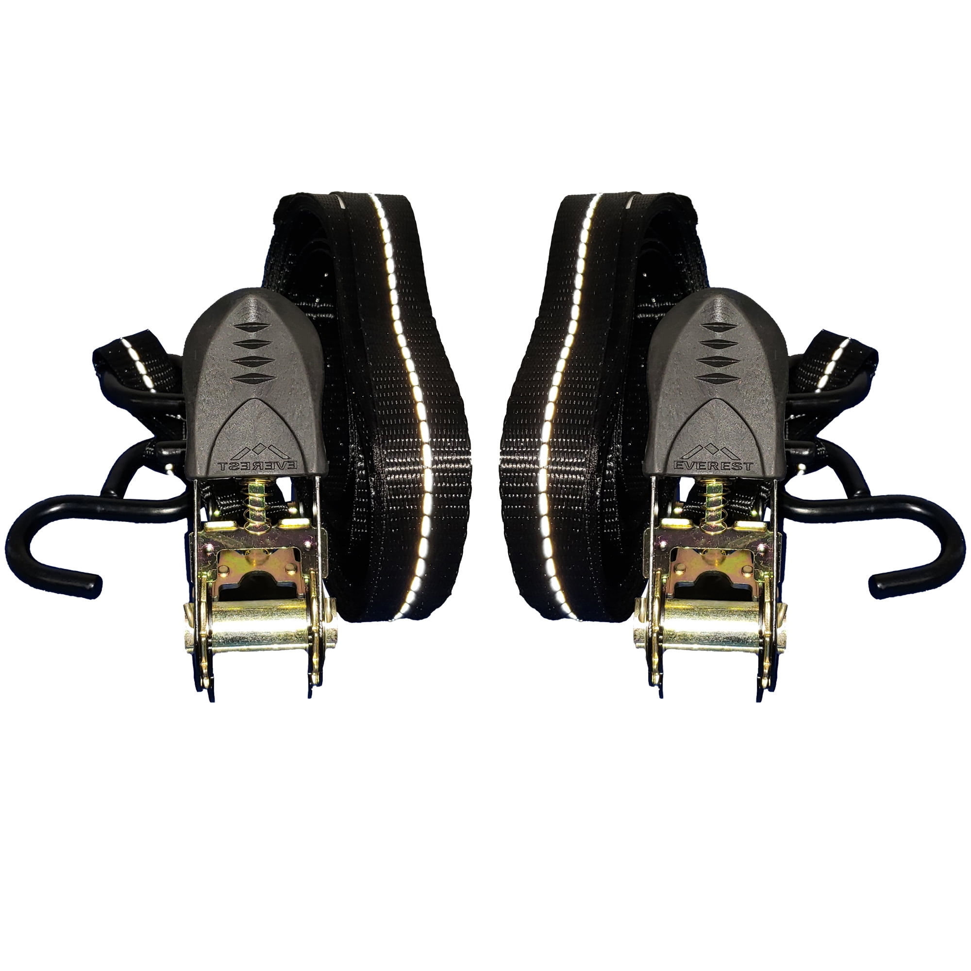 KUMA Everest 1' x 15' Standard Polyester Ratchet Tie Down WLL, 500 lbs Working Load Limit, 2 Pack