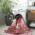 thumbnail image 4 of SAFAVIEH Orlando Alphonse Medallion Machine Washable Area Rug, Red/Beige, 8' x 10', 4 of 12