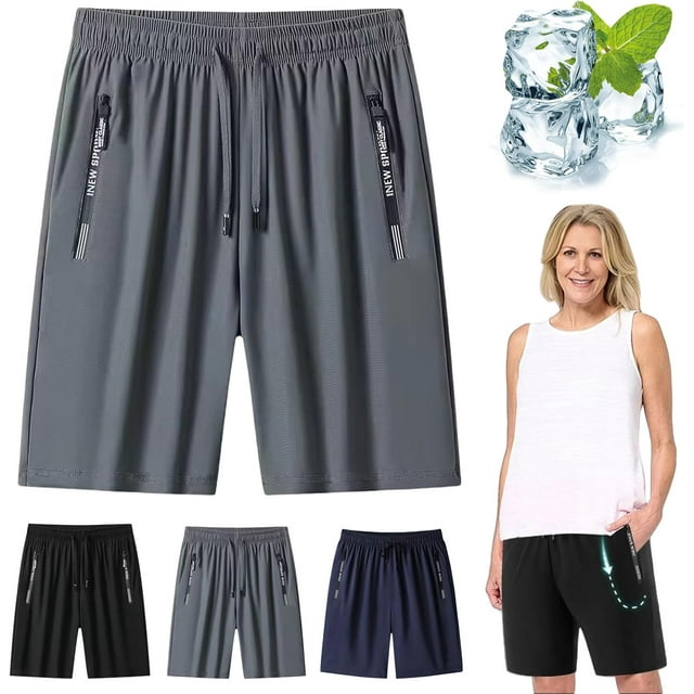 Onavee IcedActive - Women's Ice Silk Quick Drying Stretch Shorts, 2025 New Summer Ice Silk Athletic Pants with Pockets