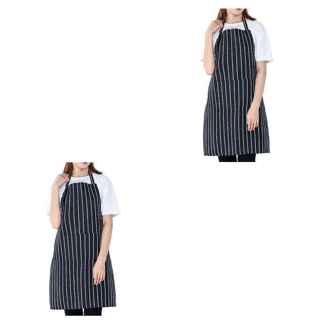 Advancent Delantal de Chef, delantales de cocina, pintura DIY, babero, tareas domésticas, parrilla, jardinería, lavavajillas, café, rayas Type2 NO2