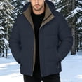 thumbnail image 2 of Hiking Jacket Men Jerdar Man Solid Color Waterproof Windproof Fleece-Lined Multi-Pocket Hooded Jacket Casual Hooded Down Coat Puffer Jacket, 2 of 9