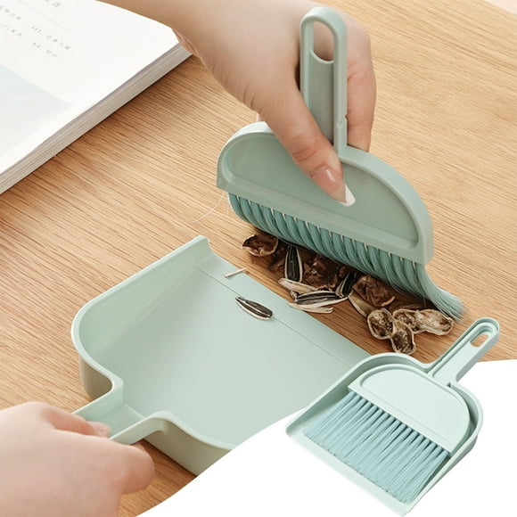 Plastic Mini Besom And Dustpan,Mini Cleaning Brush With Dustpan Set Desktop Cleaning Accessories