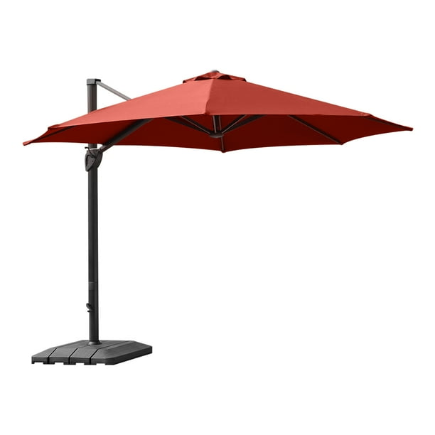 Hommoo 11 FT 360 Degree Rotating Cantilever Offset Patio Umbrella with