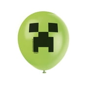 Unique Industries Minecraft Latex 12.00" Green Balloons, 16 Count