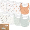 thumbnail image 1 of Baberos orgánicos KeaBabies, paquete de 8 para niños y niñas de 0 a 24 años, 1 of 9