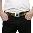 thumbnail image 3 of DC Comics Belt, Seatbelt Buckle Belt, Batman Bat Signals Flying Bats Yellow Black White, 30 to 44 Inches, 3 of 9