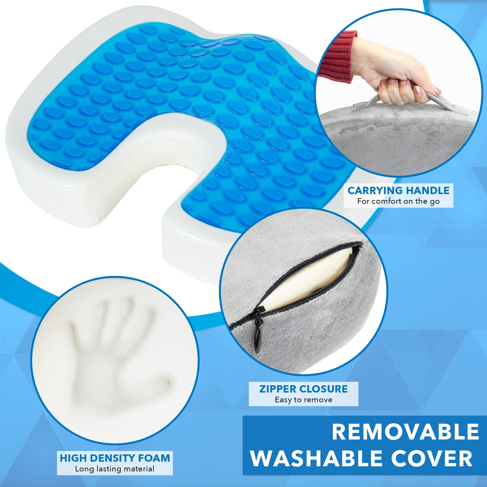Mount-It Ergoactive Gel Cooling Seat Cushion With Memory Foam