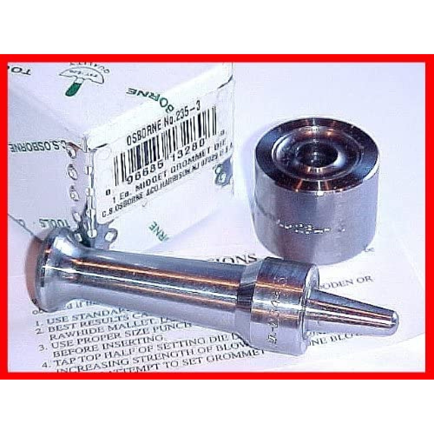 Osborne 2353 Size 3 Midget Grommet Setter Die Set, Osborne 2353