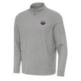 thumbnail image 2 of Men's Antigua  Heather Gray USA Swimming Subtle Quarter-Zip Pullover Top, 2 of 3