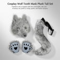 thumbnail image 4 of Jiibva Furry Fox Wolf Set with Mask Tail Paw Gloves for Anime Fancy Dress Accessories Halloween Christmas, 4 of 7