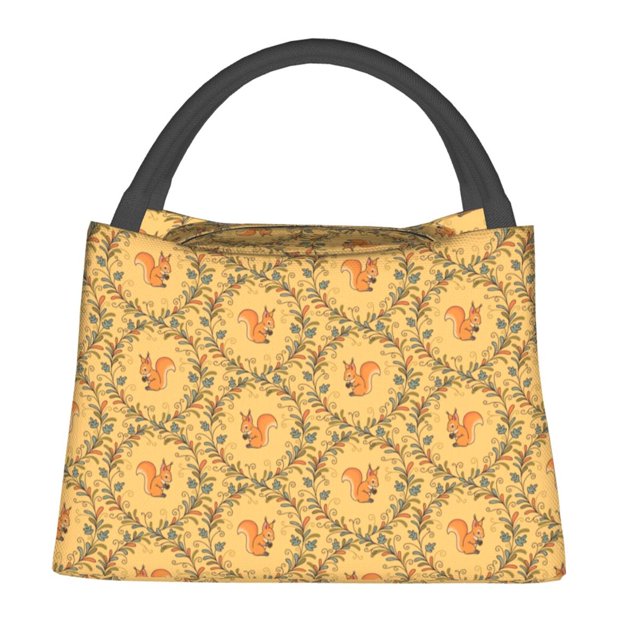 Disketp Cartoon Squirrel Bolsa Térmica Estampada, Bolsa Térmica Aislante para Almuerzo, Playa y Campamento