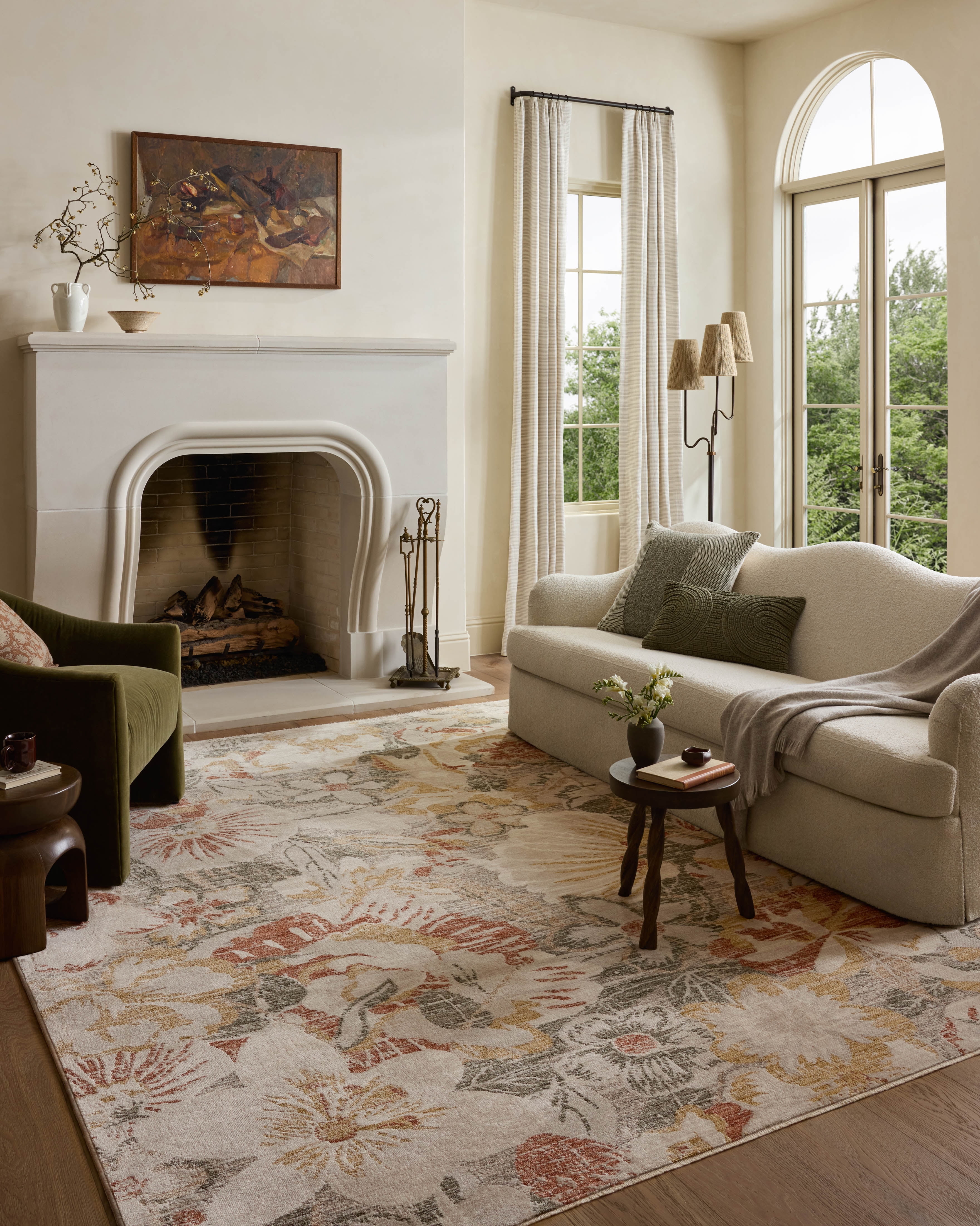 Loloi Eileen Natural / Sunrise 5'-1" x 7'-6" Area Rug