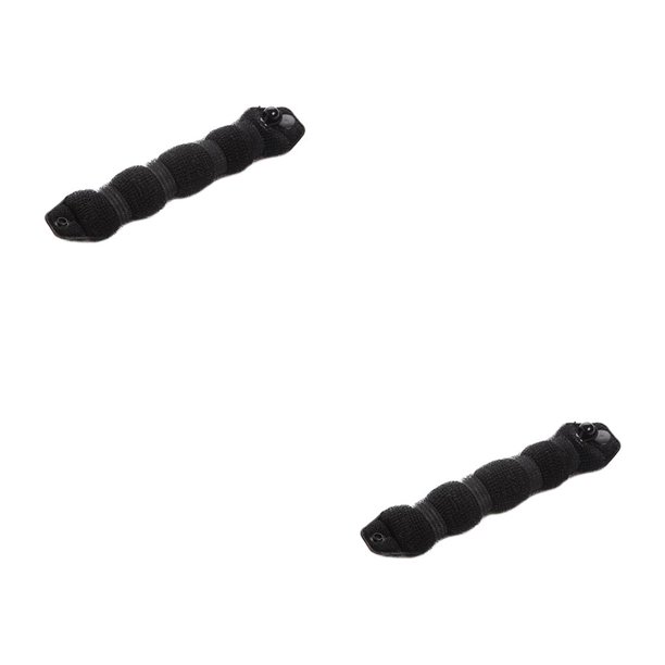 sweethay Moda elegante mujer Donut Bun Maker Anillo para el cabello Rodillos para el cabello Belleza Estilo Herramientas para el cabello negro 2piezas