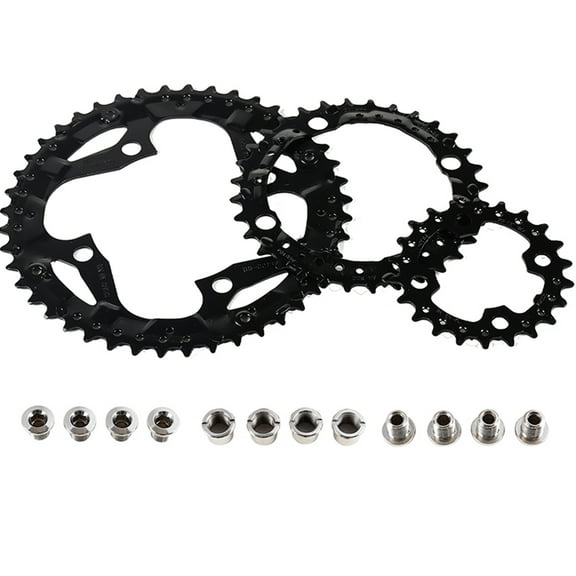BUCKLOS 64/104 BCD Bike Chainring Set, Steel CNC Alloy Double/Triple MTB Chainring 22T 24T 26T 32T 38T 42T 44T 4 Bolts Mountain Bicycle Chainrings fit 8 9 10 Speed Compatible
