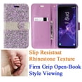 thumbnail image 1 of for 5.8" Samsung S9 Galaxy S 9 Case Phone Case Hybrid Diamond Bling Wallet Grip Texture Slip Guard Card Pocket Pouch Purse Screen Flip Cover Ripe Purple, 1 of 4