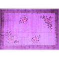 thumbnail image 1 of Ahgly Company Indoor Rectangle Oriental Purple Asian Inspired Area Rugs, 7' x 10', 1 of 4