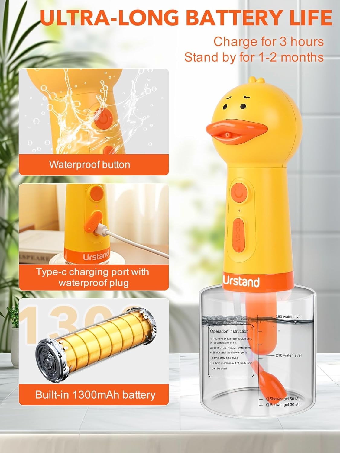 2026 Dog Foaming Soap Dispenser, Automatic Electric Dog Shampoo Foamer Sprayer, Rechargeable Foaming Dog Shampoo Sprayer for Dog and Cat Bathing, Bathroom, Kitchen, Pet Cleaning