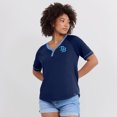 thumbnail image 4 of Women's Fanatics Navy Tampa Bay Rays League Diva Star Raglan V-Neck T-Shirt, 4 of 5