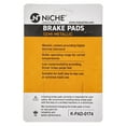thumbnail image 3 of Niche Brake Pad Set for BMW R1100S Front Semi-Metallic Motorcycle 4 Pack 519-KPA2396D, 3 of 6