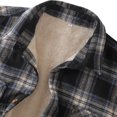 thumbnail image 5 of Brnmxoke Mens Thermal Quilted Lined Flannel Shirts Jackets 2023 Button Down Long Sleeve Shirt Cozy Warm Winter Flannel Coats Thickened Plaid Jacket, 5 of 7
