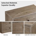 thumbnail image 4 of Nightstand, Bedside Tables, Farmhouse Wood Night Stand with 3 Storage Drawers, Small Wooden Dresser Chest of Drawers Bedside Cabinet for Bedroom Small Spaces, Gray, 4 of 6