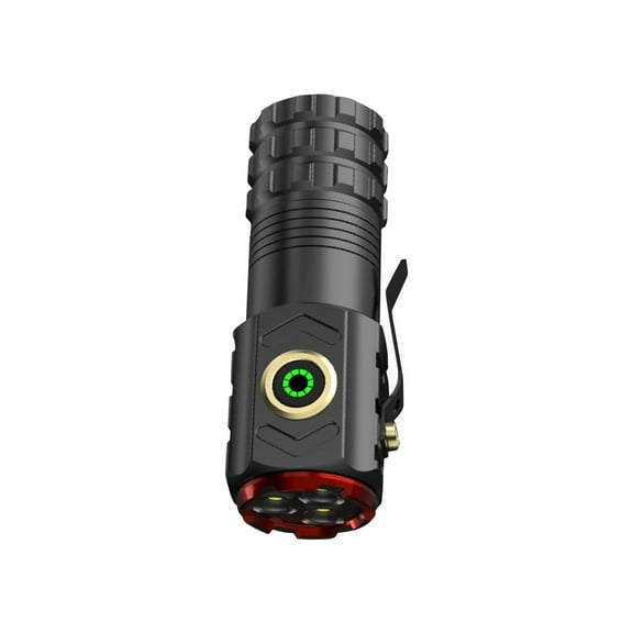 Hvmvliv Bright Flashlight Rechargeable LED Flashlight with High Lumens, 18500 Super Bright Scalable Flashlight Handheld Flashlight for Home Camping Hiking Black