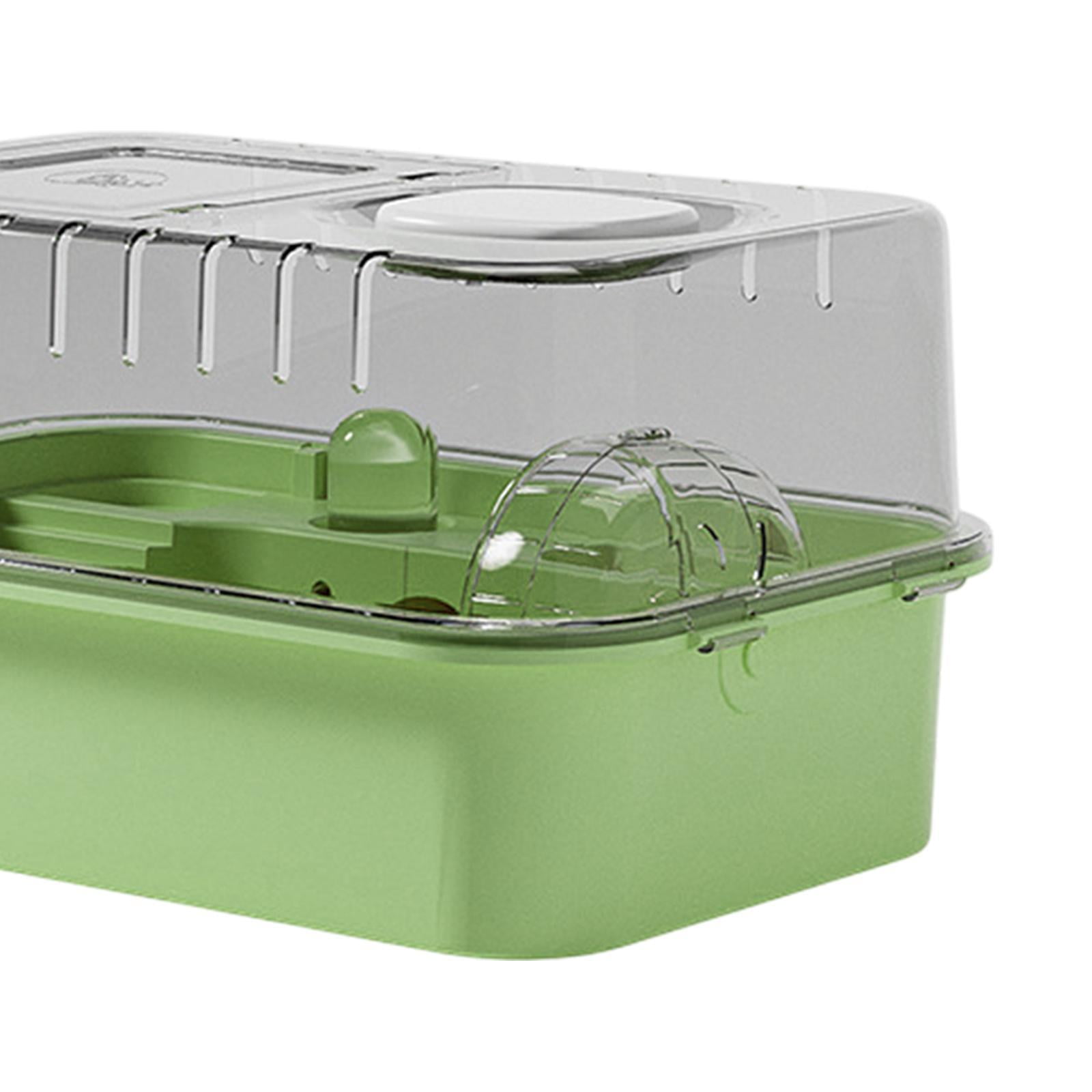 Bothyi Hamster Cage Clear Portable Small Animal Cage for Bunny Guinea Pigs Hedgehog green