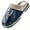 Blue, variant on Scuff House Slippers for Men PU Waterproof Slip On Warm Fuzzy Fleece Lined Non Slip Thick Sole Indoor Outdoor Winter Slippers