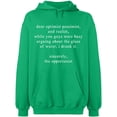 thumbnail image 2 of OXI Hoodie Sweatshirt - Optimist Pessimist And Realist, Basic Casual Hoodie for Men's and Women Fleece Hoodie Long Sleeve - Irish Green X-Large, 2 of 3