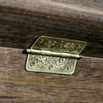 thumbnail image 7 of 4 PCs Embossed Brass Hinges - Decorative Flap Hinges with Flower Patterns for Wooden Chest Trunck Cabinet Cupboard, Plate Length 2.6" (65 mm), 7 of 7