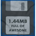 thumbnail image 2 of Full Of Awesome Floppy Disk 90s Retro Men's Graphic T Shirt Tees Brisco Brands X, 2 of 6